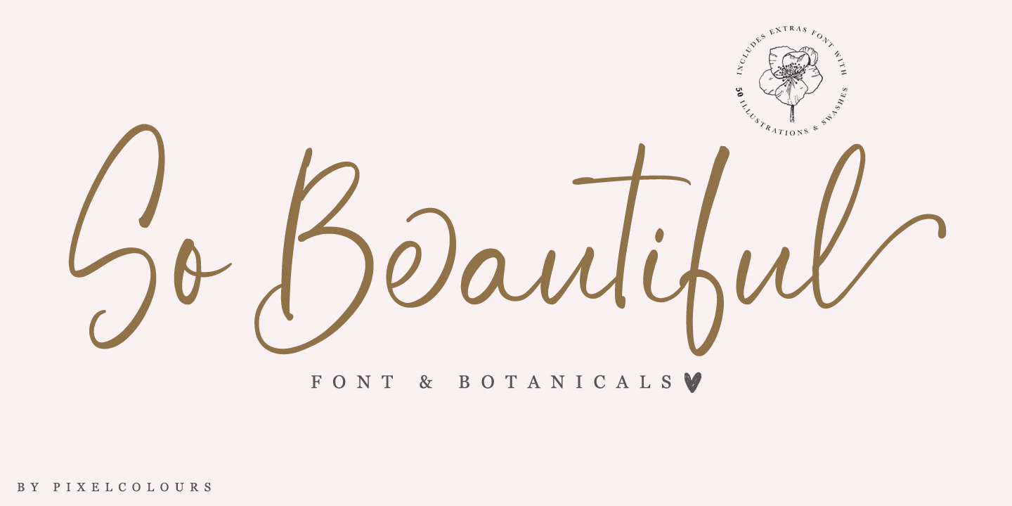 So Beautiful Swashes Font preview